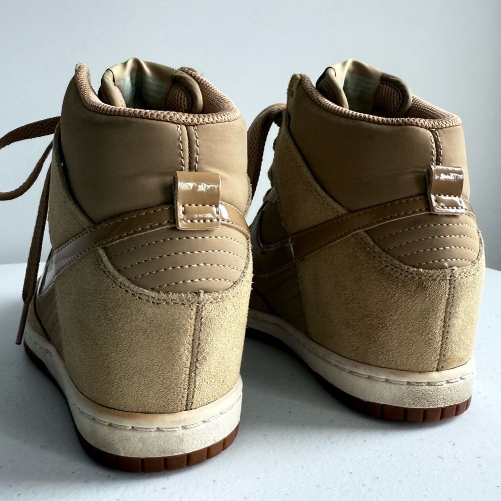 Nike Dunk Sky High Essential Wedge Sneakers Desert Camo 644877-200 High Tops 6 - Picture 13 of 16